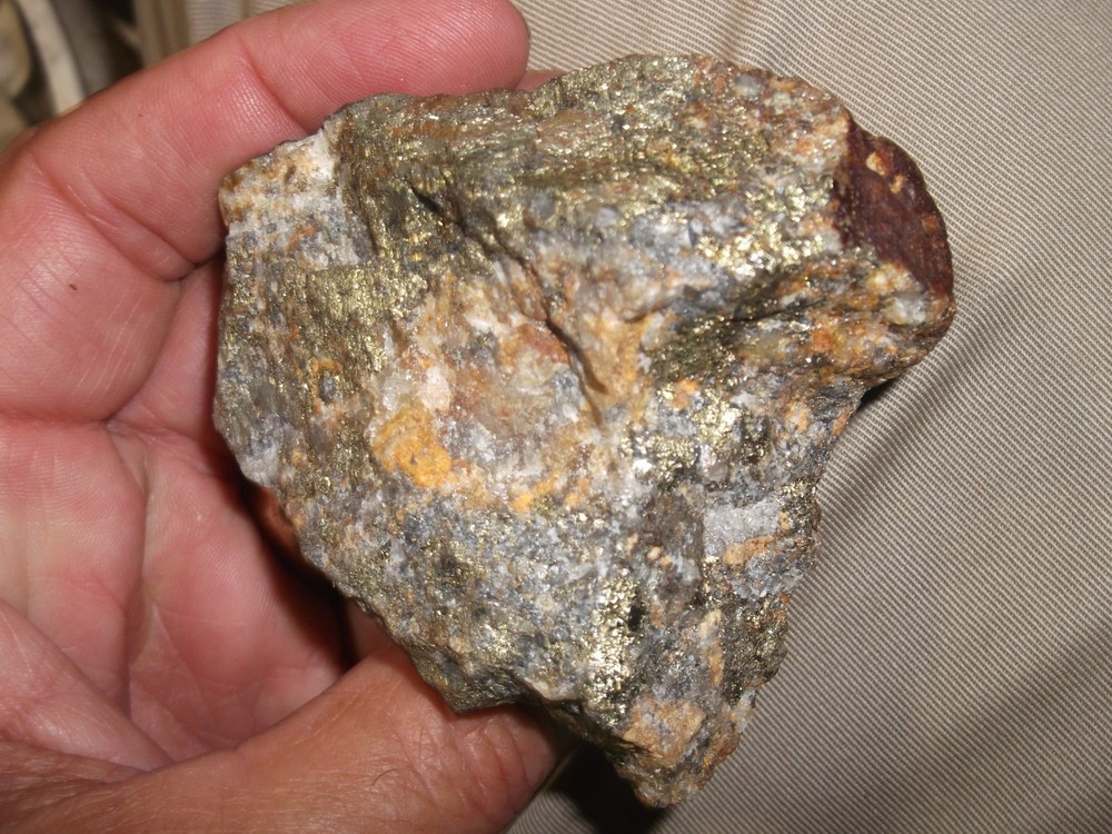 Gold, silver, copper, 239 grams samples ,ore high grade .