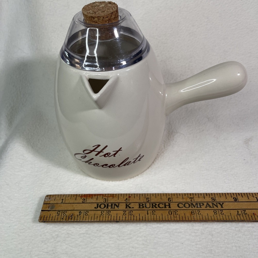 Hot Chocolate White Ceramic Pitcher with Lid - Bed Bath & Beyond