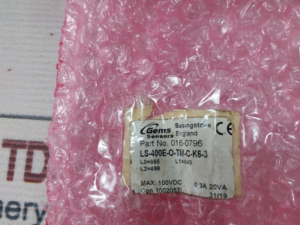Gems Sensors Ls-400e-o-tm-c-k6-3 Float Sensor Switch
