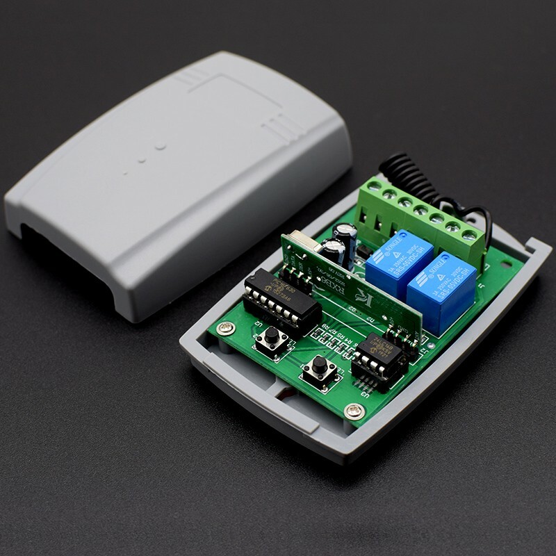 12V Wireless Remote Control Relay Switch 2CH Receiver Module +RF Transmitter Set