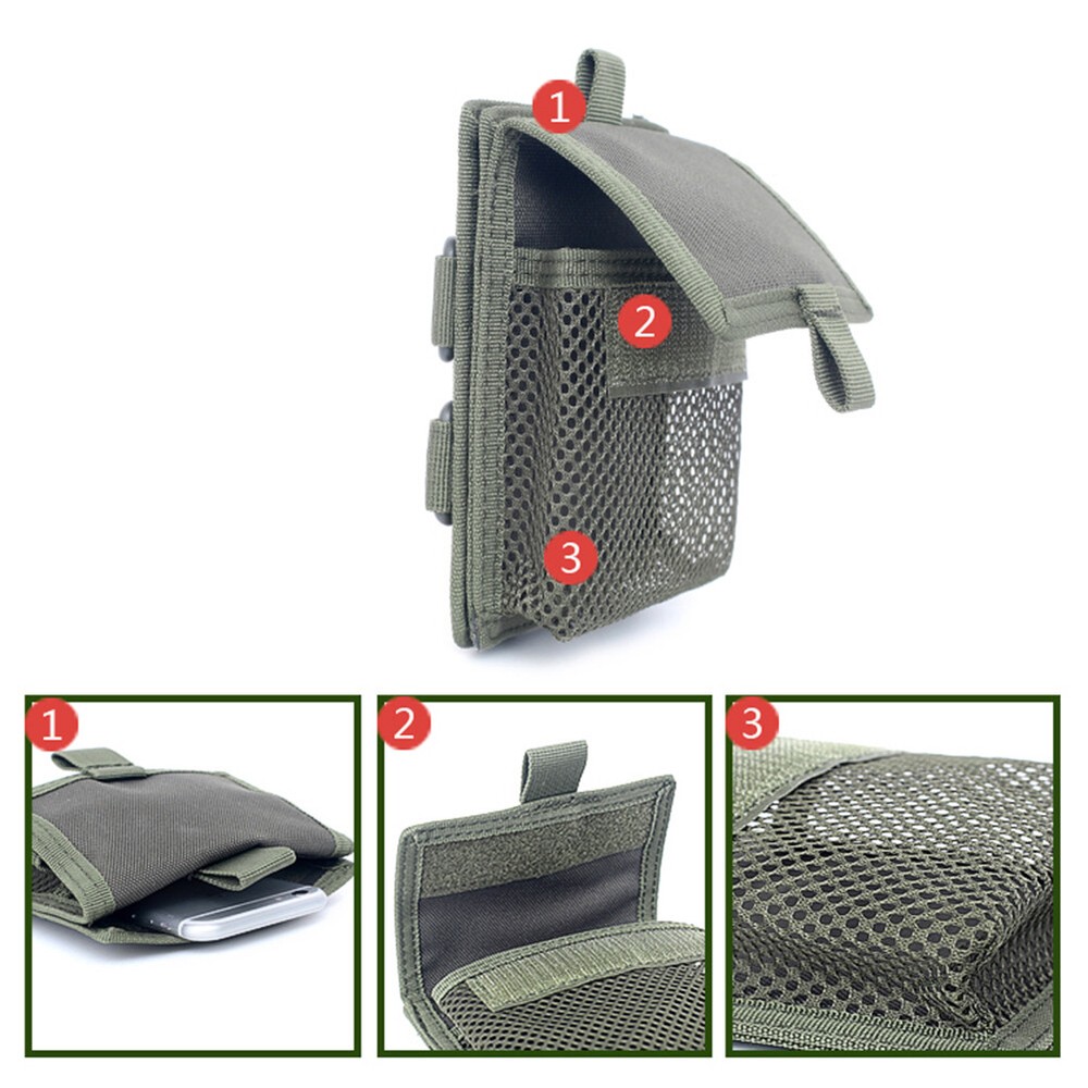 Tactical Multi-Purpose Affix Adapter Pouch Portability Mesh Backpack Accessories