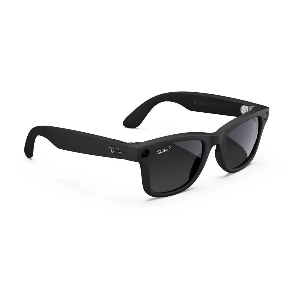 Ray-Ban Meta Wayfarer - LARGE - Matte Black / Gradient Graphite Polarized
