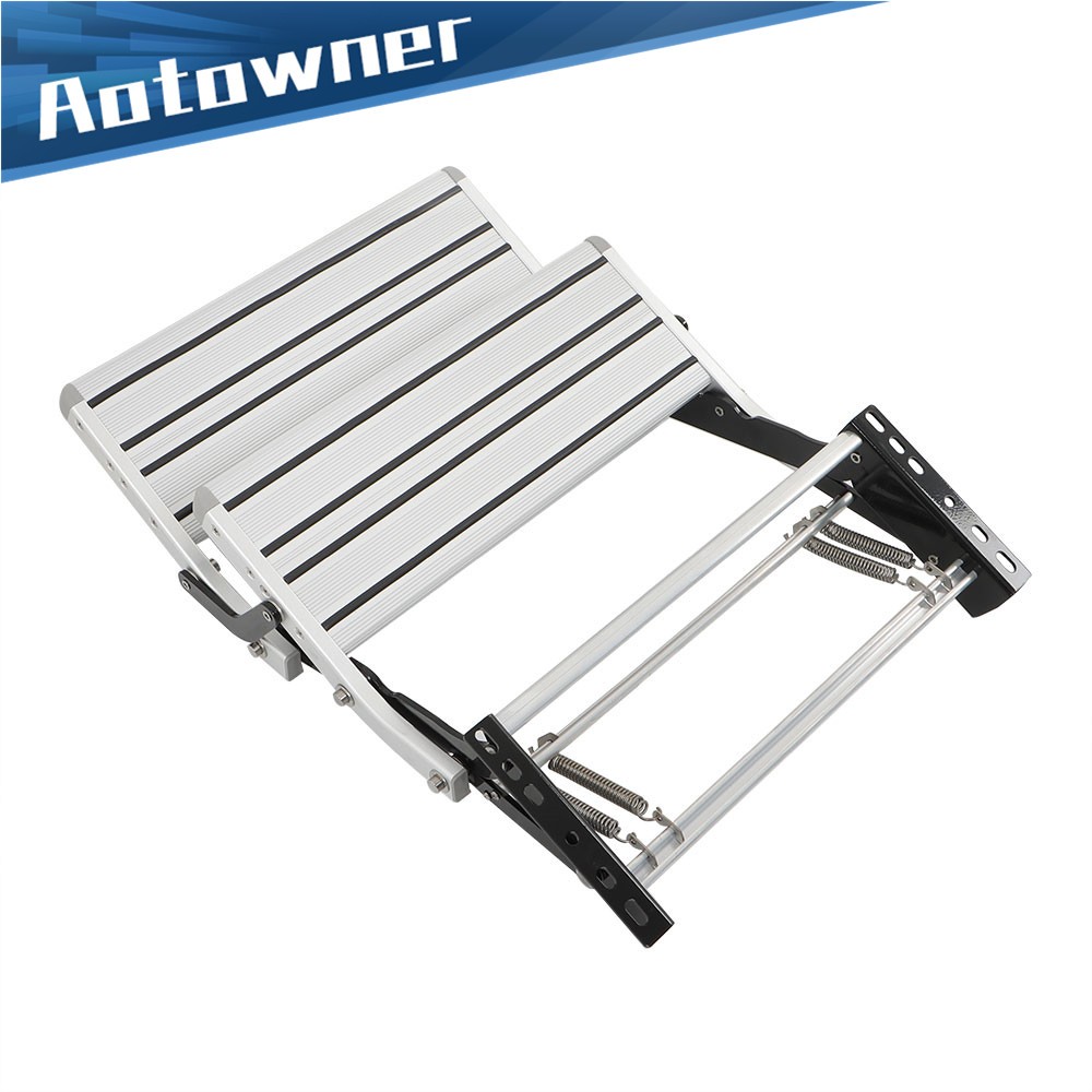 Aluminium Manual Pull Out Retractable Two Step RV Camper Platform Steps Stair