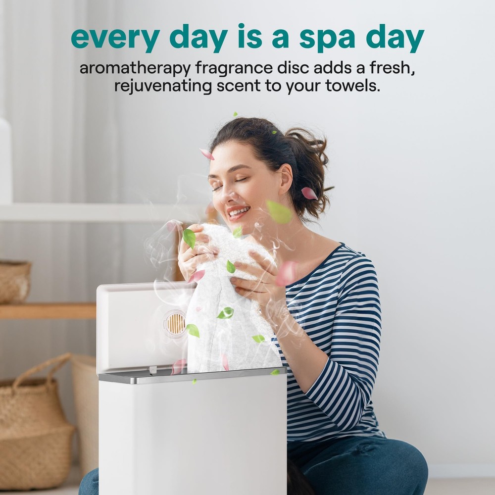 SereneLife Luxury Rectangle Towel Warmer - Silver
