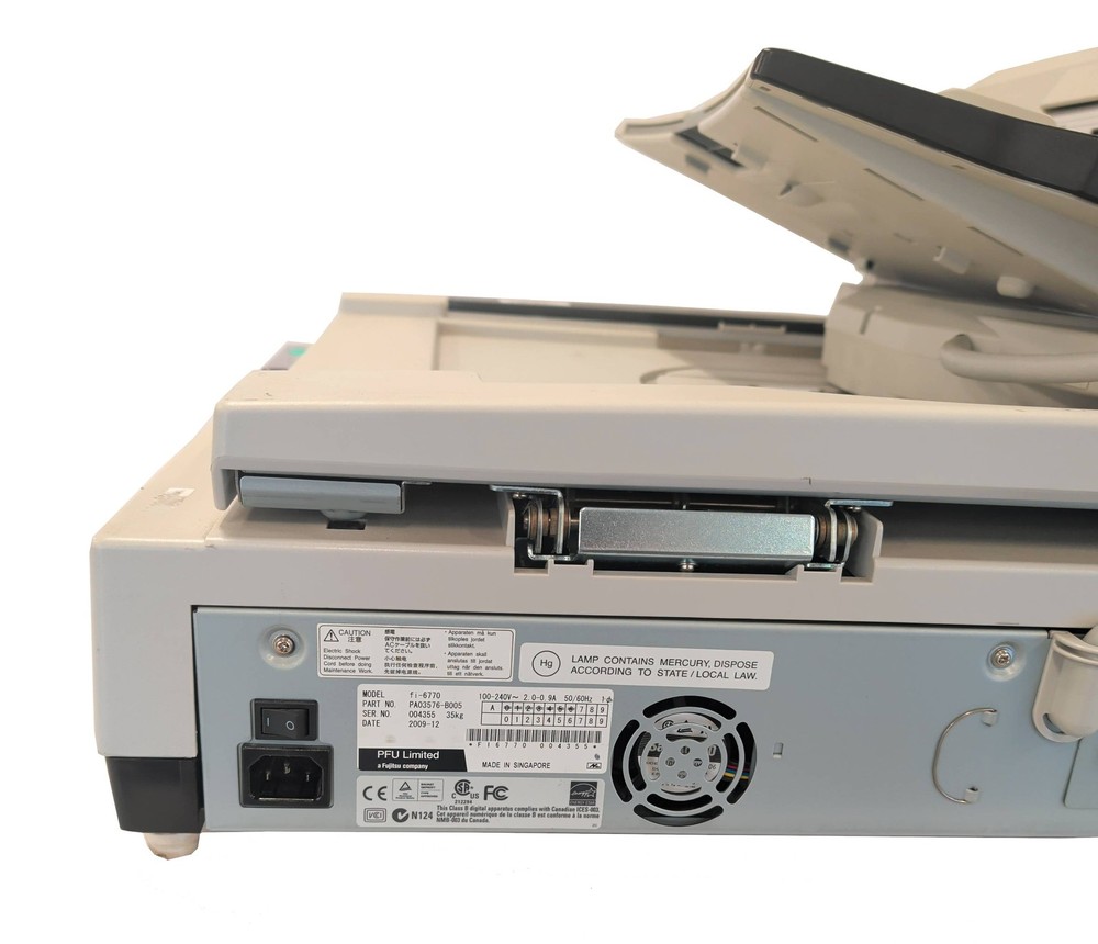 Fujitsu FI-6770 Flatbed Color Duplex Pass Through Document Scanner w/ Trays