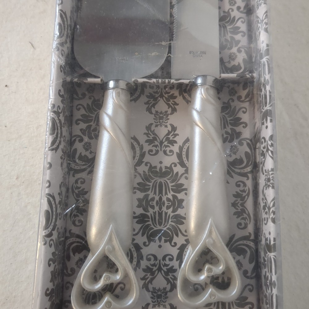 Stainless Knife and Server Acrylic Handles Cake Serving Set Wedding Tableware