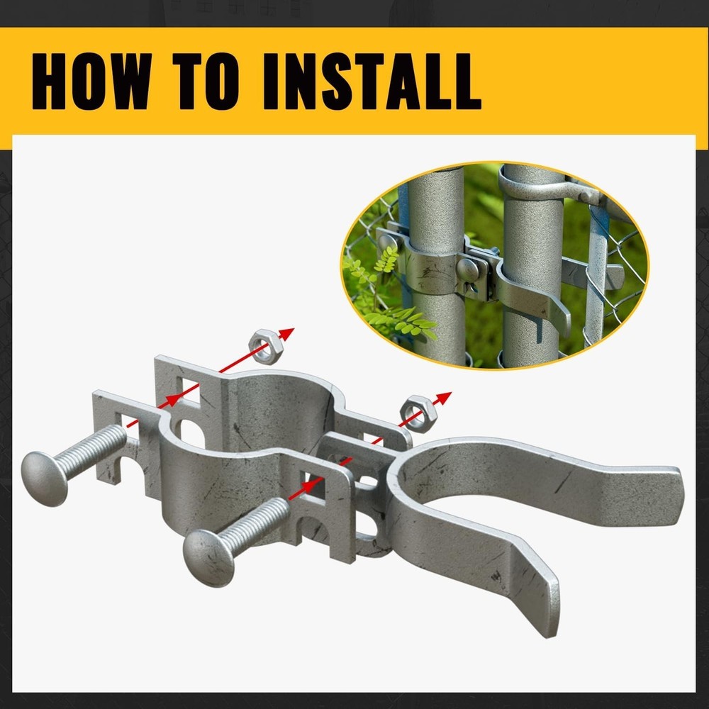 Fence Fork Lock, Galvanized Steel, 1 PCS