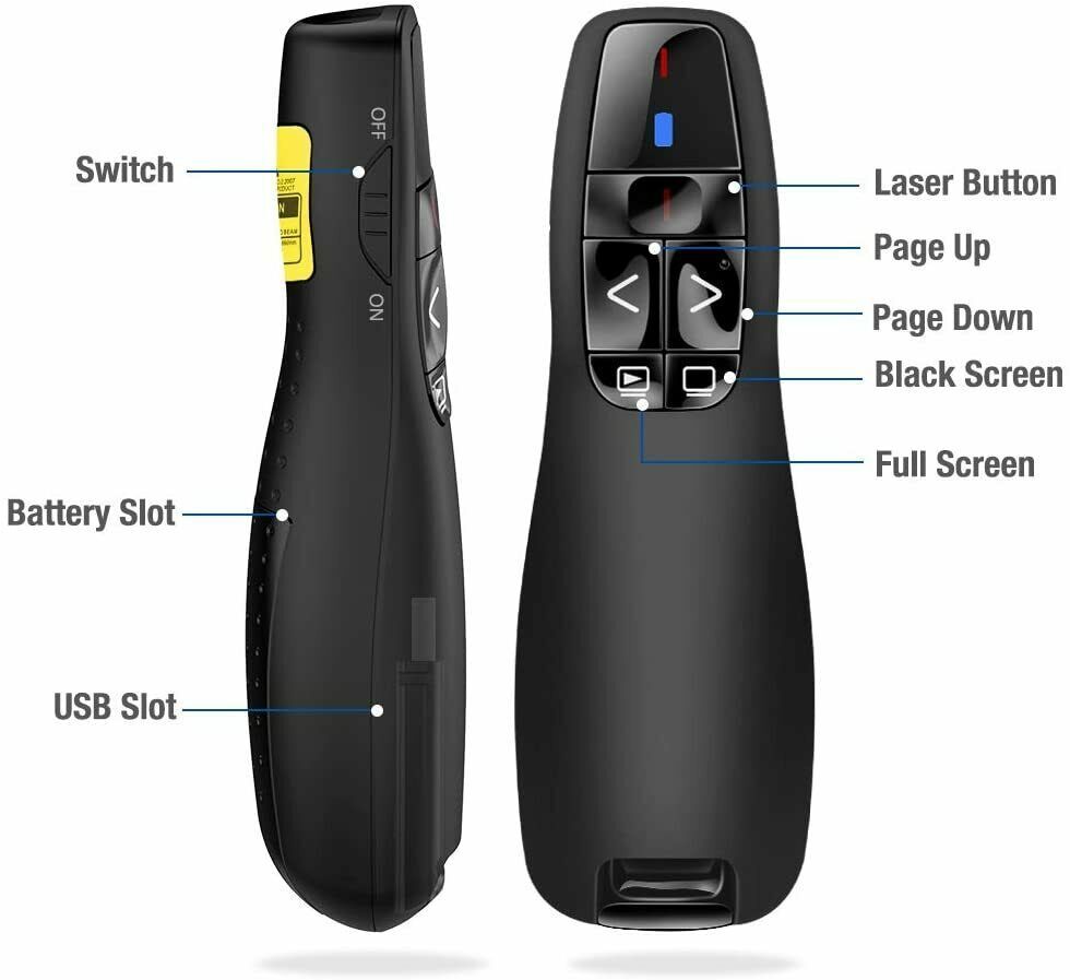Power point Presentation Remote Wireless USB PPT Presenter Laser Pointer Clicker