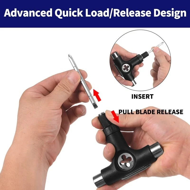 LMAI Skateboard Tool All-in-one Multi-Functional T Skate Tool