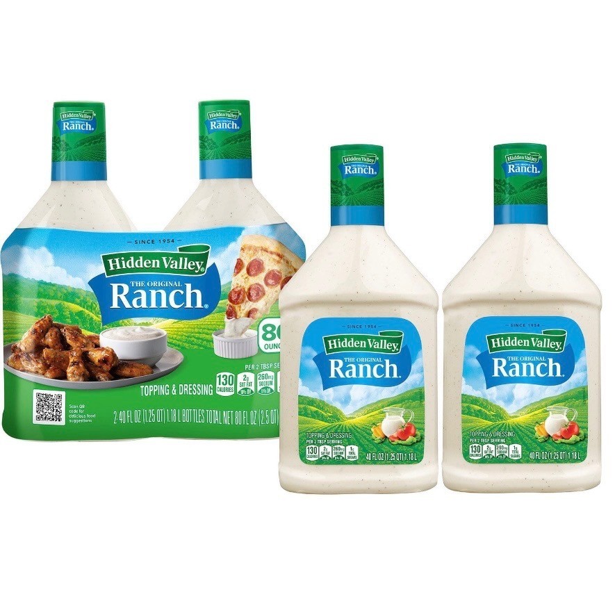 Hidden Valley Original Ranch Dressing, 40oz, 2 Pack