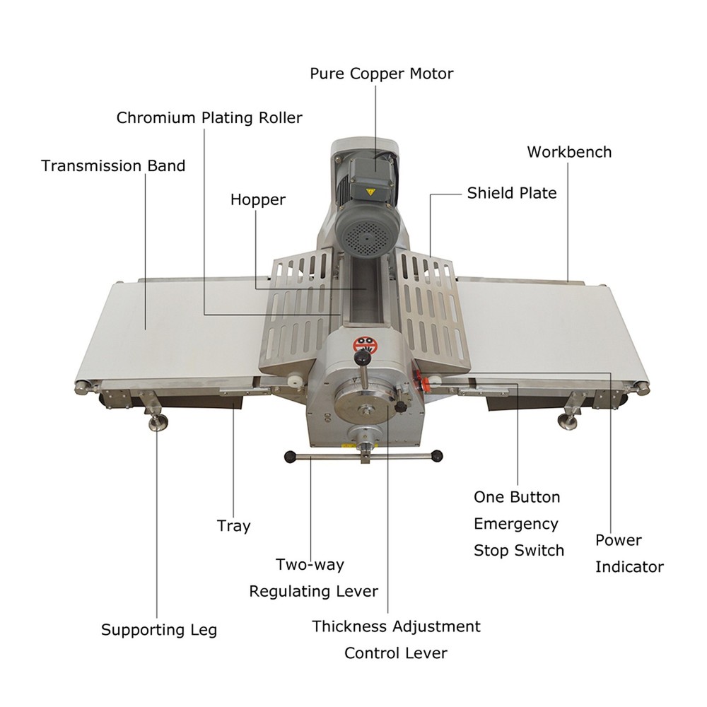 Electric Pastry Machine Sheet Pressing Machine Dough Sheeter Dough Rolling machi