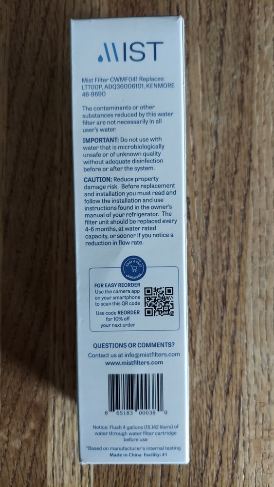 Mist Replacement Filter CWMF041 Replaces LT700P