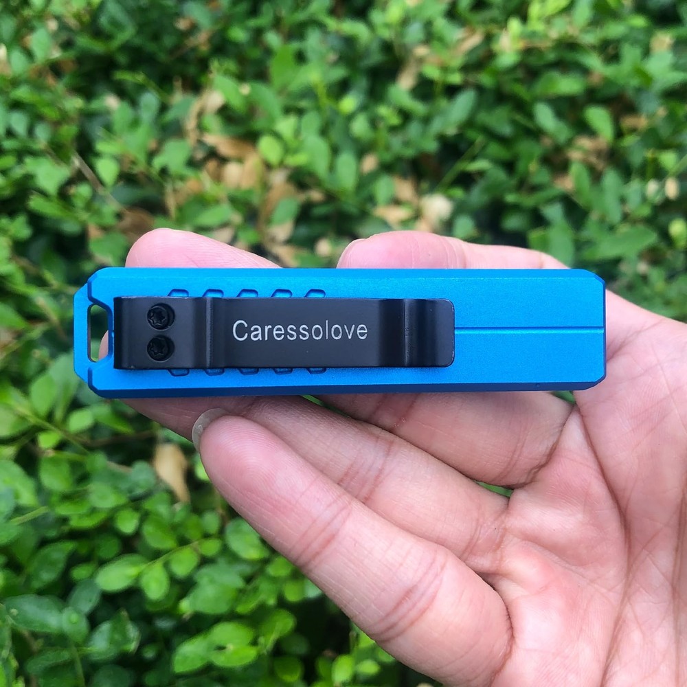 Automatic Utility Knife, Safety Black Box Cutter Retractable, EDC Push Button...