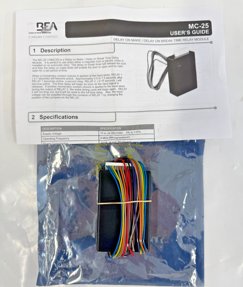 BEA 10MC25 DELAY TIME RELAY MODULE