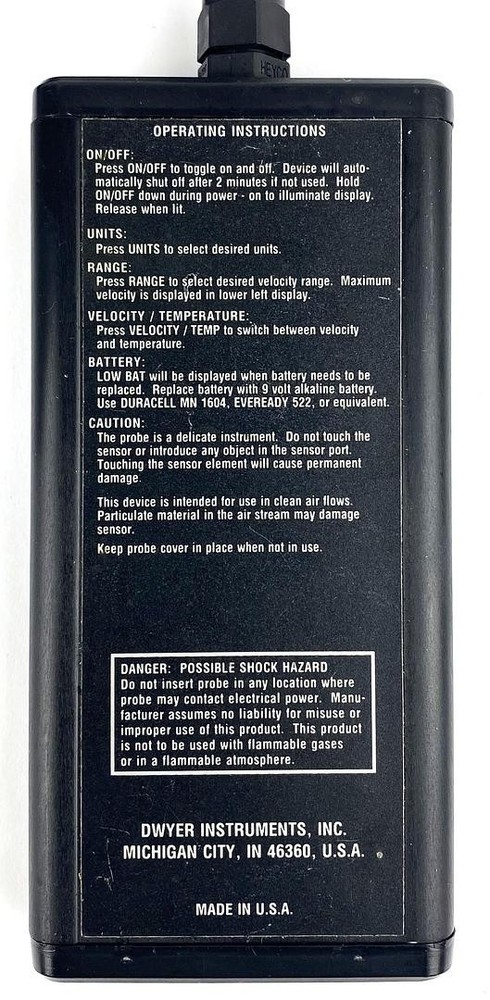 Dwyer Series 471 Thermo-Anemometer