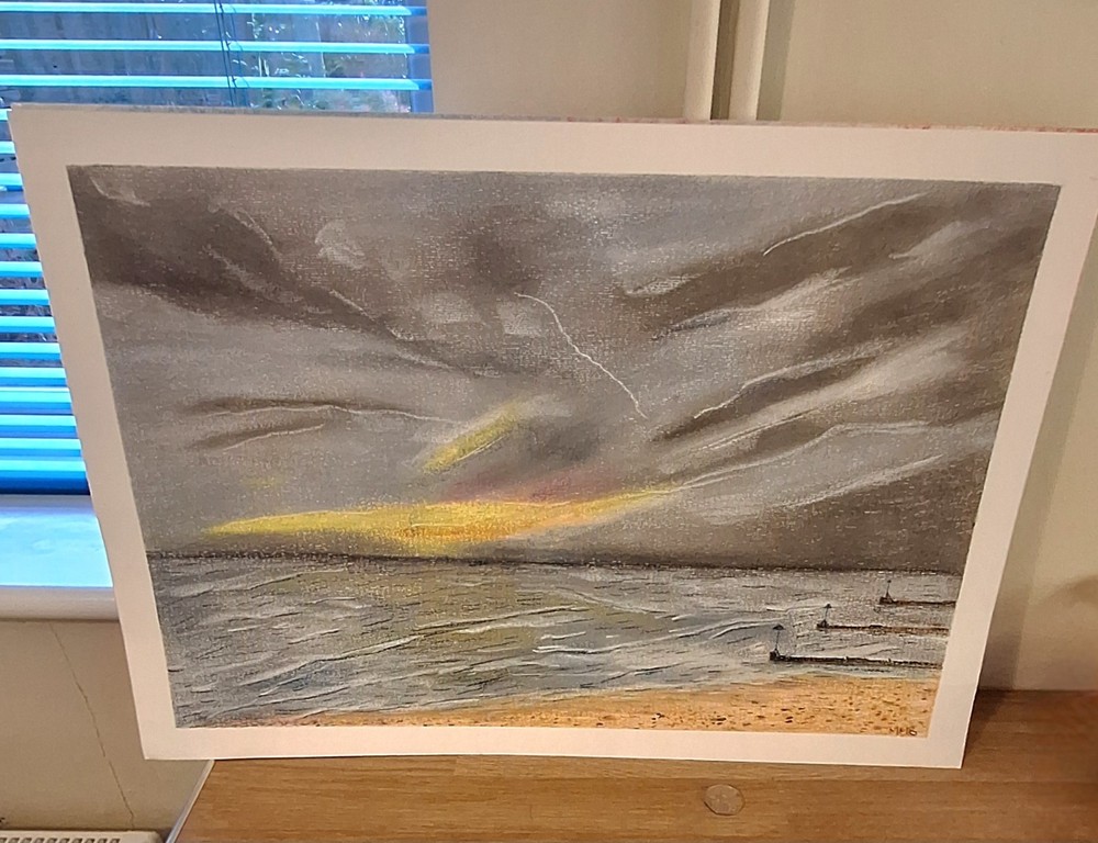 A2 Size Framed Original Pastel Drawing