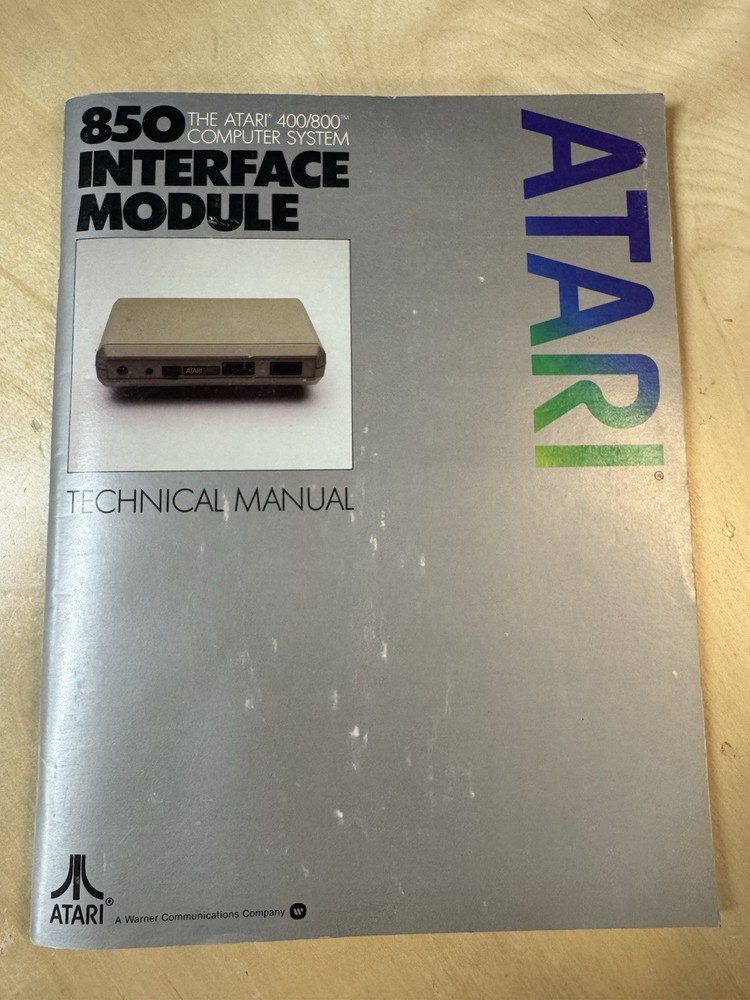 850 Interface Module Technical Manual; Atari 400/800/XL/XE Manual ONLY