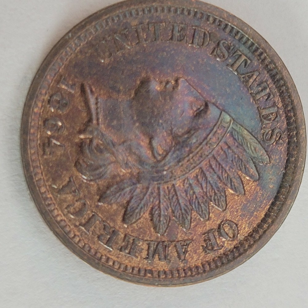 1864 indian head penny bronze