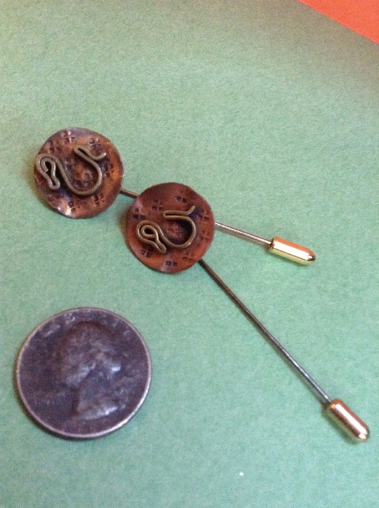 Vintage Folk Art Stick Pins