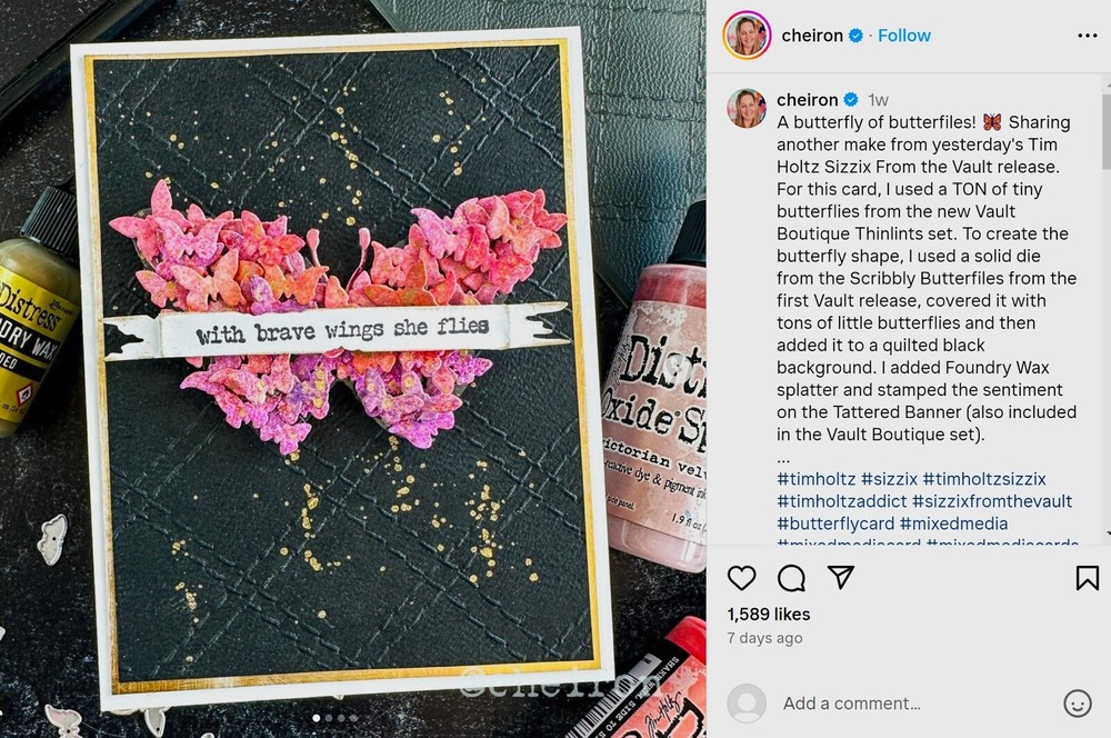 New Sizzix Thinlits 15pc Boutique #666607 Retail $20.99 by Tim Holtz Vault