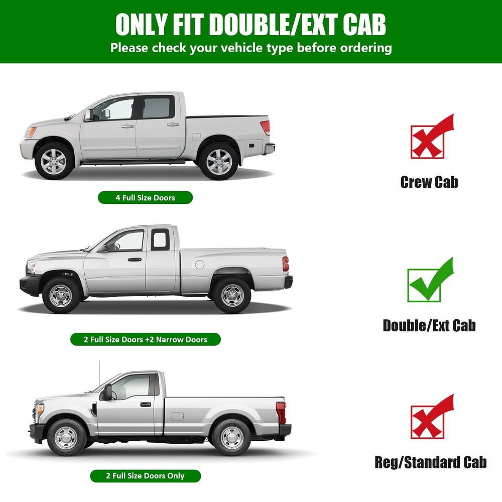 Drop Side Step for 07-18 Chevy Silverado 1500 Extended/Double Cab Running Boards