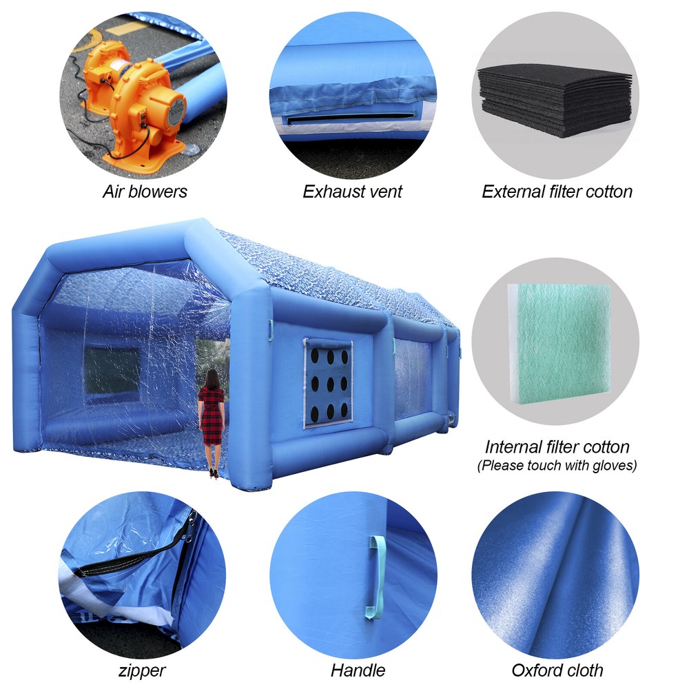 𝟐𝟖𝐱𝟏𝟓𝐱𝟏𝟎𝐅𝐭 Portable Inflatable Paint Booth
