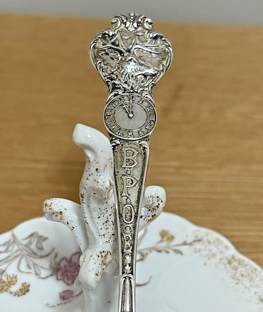 Antique Sterling Silver BPOE Icons Spoon