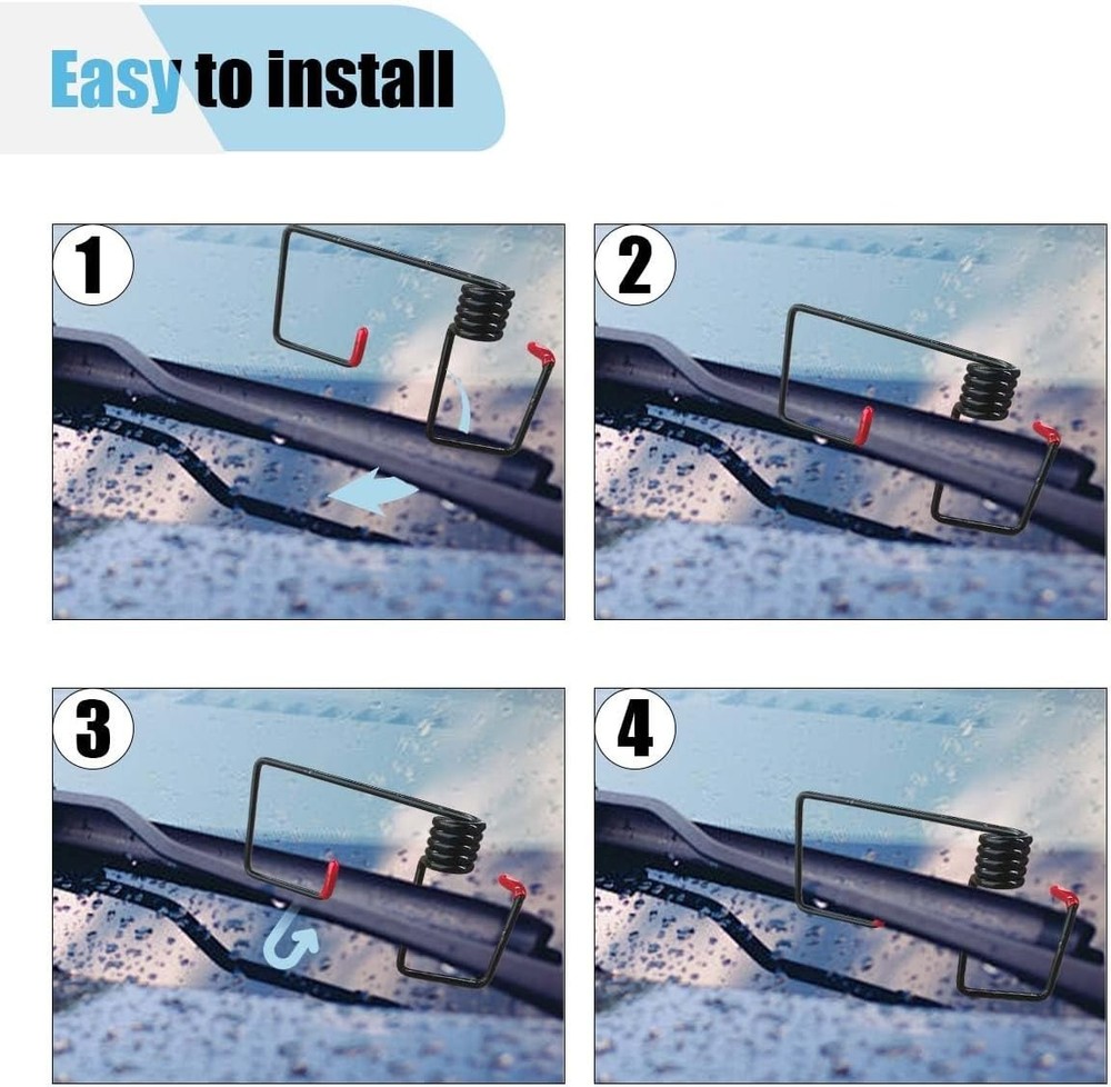 Windshield Wiper Arm Pressure Spring Booster Kit - 2PCS for Enhanced Performance