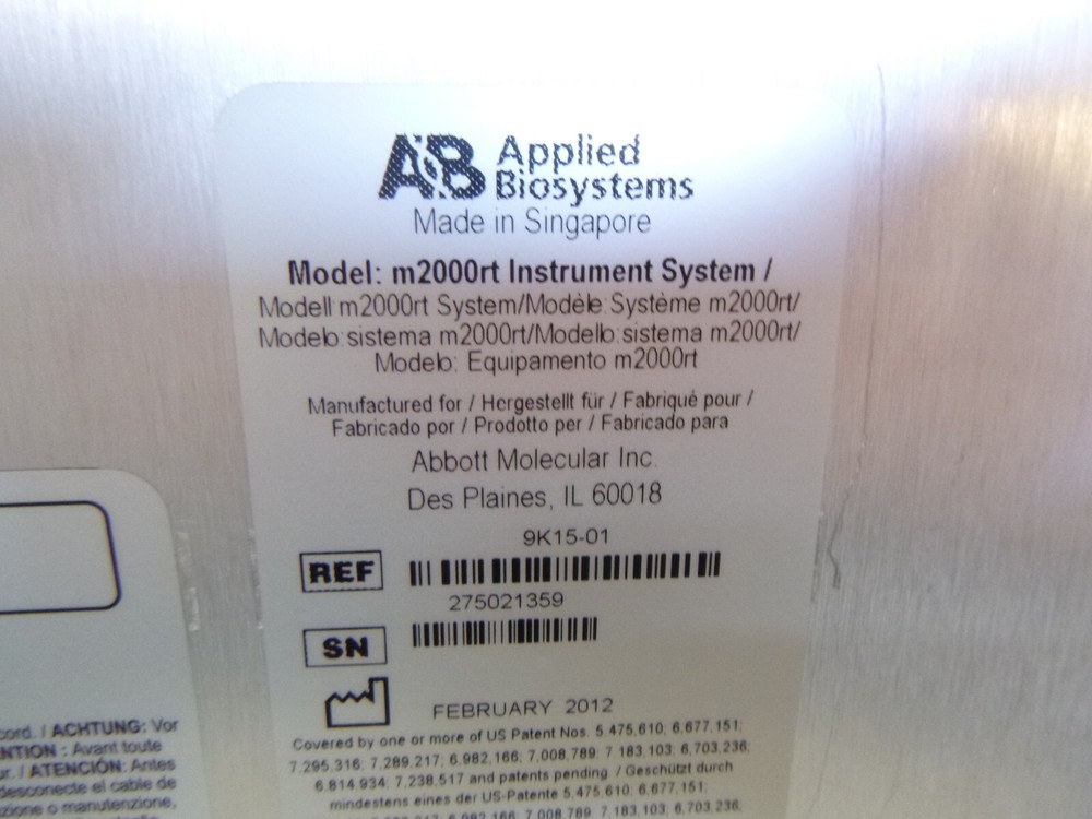Abbott M2000-RT Molecular Analyzer Real-Time PCR System Applied Biosystems