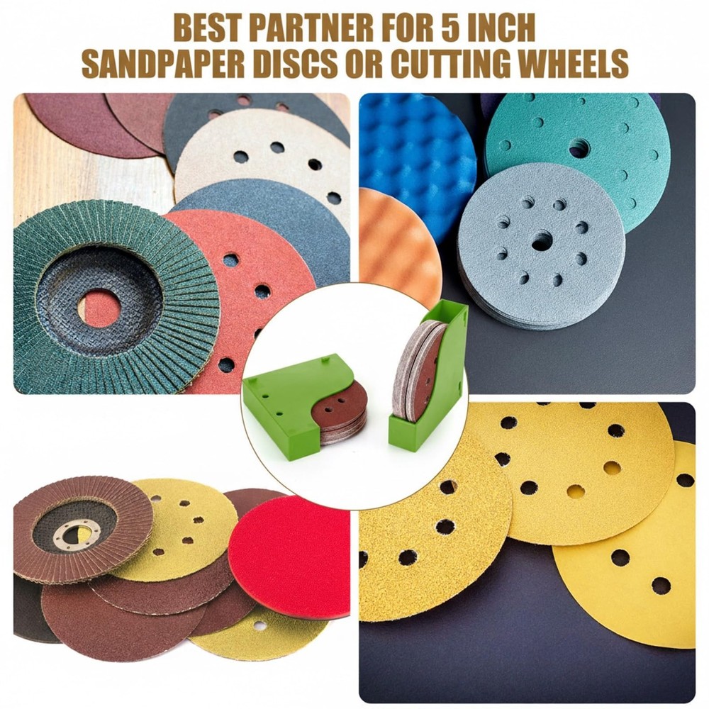 8 Pack Sandpaper Storage Organizer Boxes 5 Inch Sanding Discs Tool Storage Se...