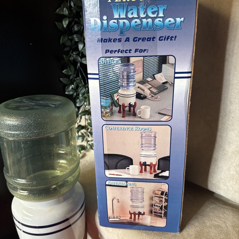 Water Crock Solid Ceramic Porcelain Dispenser 64 Oz Personal Tabletop Display