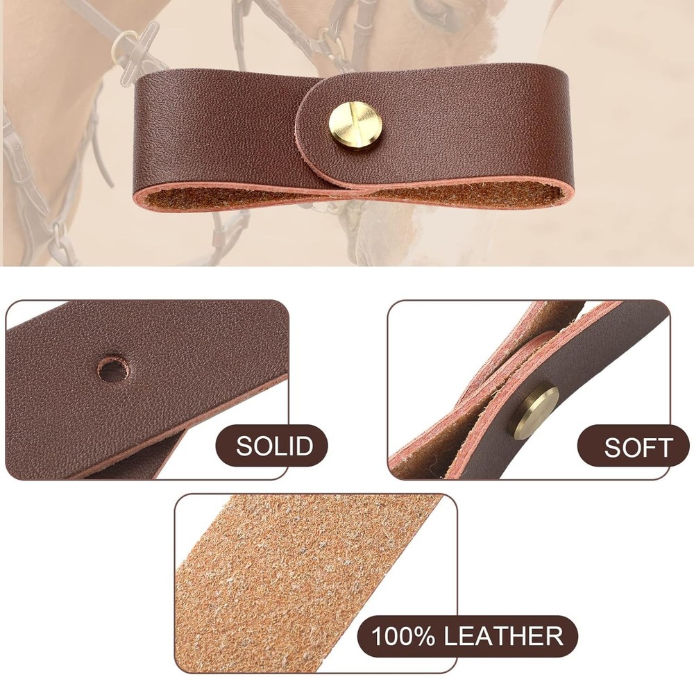 Chunful 6 Pcs Halter Breakaway Replacement Strap Brown