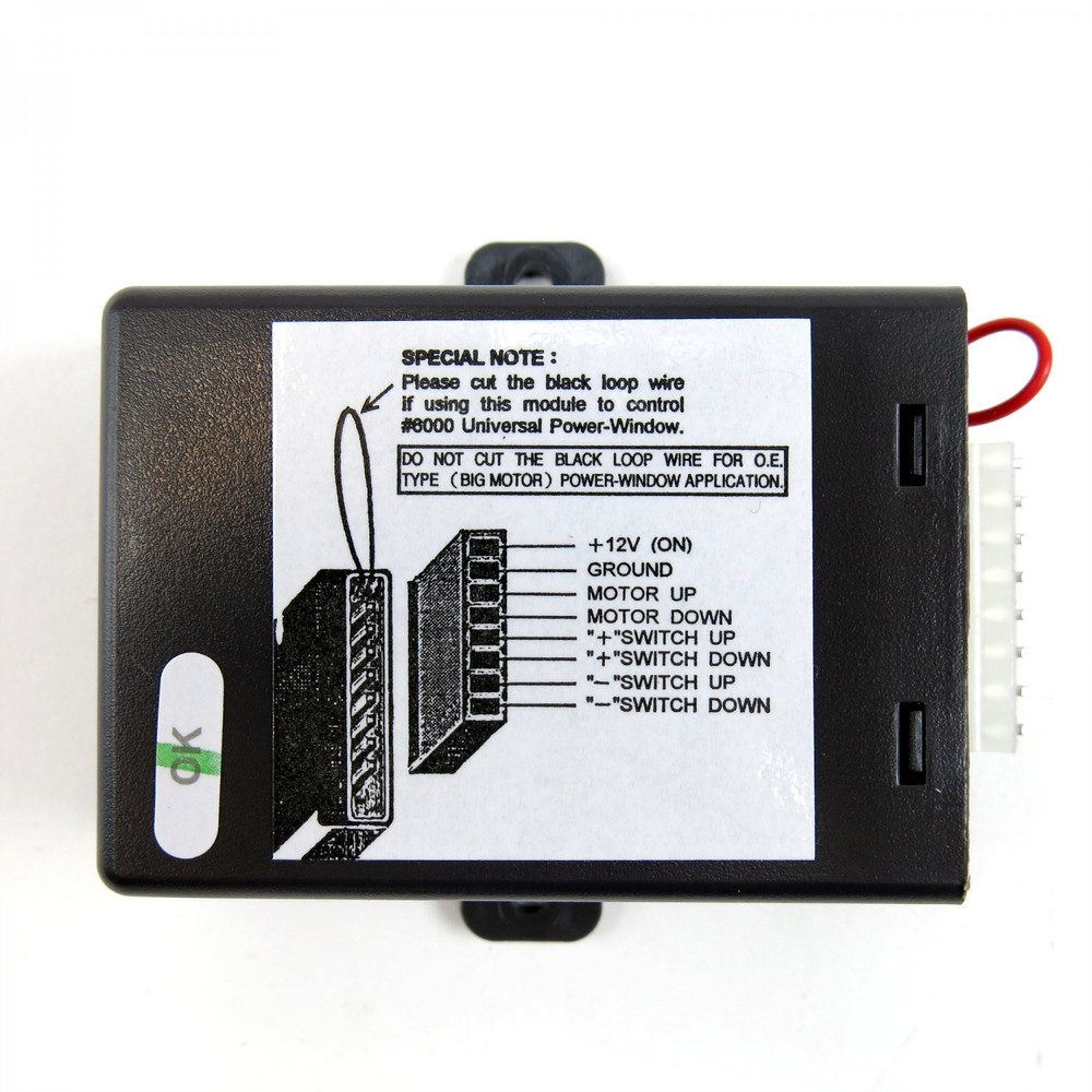 Autoloc One Touch Up Down Car Power Window Switch Control Module 12V Universal