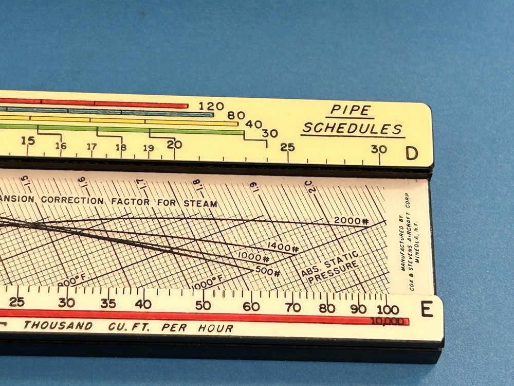 Foxboro Flow Slide Rule In Leather Case