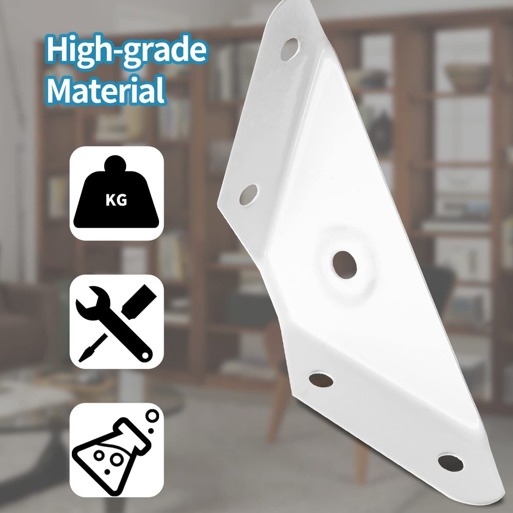 12 Pcs Corner Bracket Metal Corner Brace Corner Support Trapeziform Angle Cod...