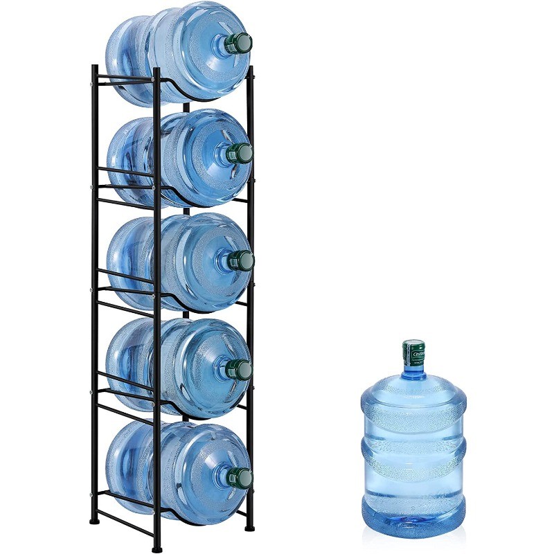 Water Gallon Jug Holder, 5 Tiers Heavy Duty Water Bottle Buddy Display Rack Home