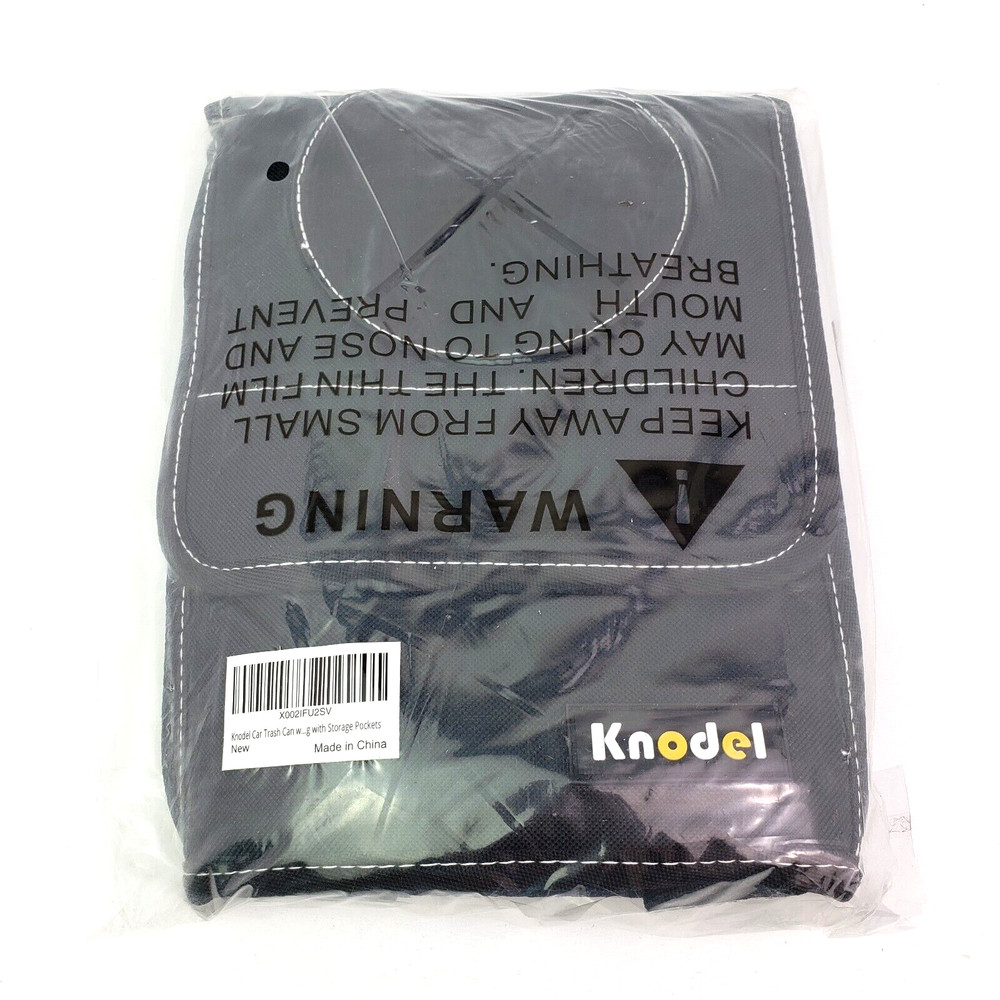 Knodel Medium Black Waterproof Garbage Bag With Lid Leak Proof Trash Bin