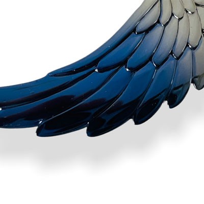 AQUA SILVER Feather Pendant