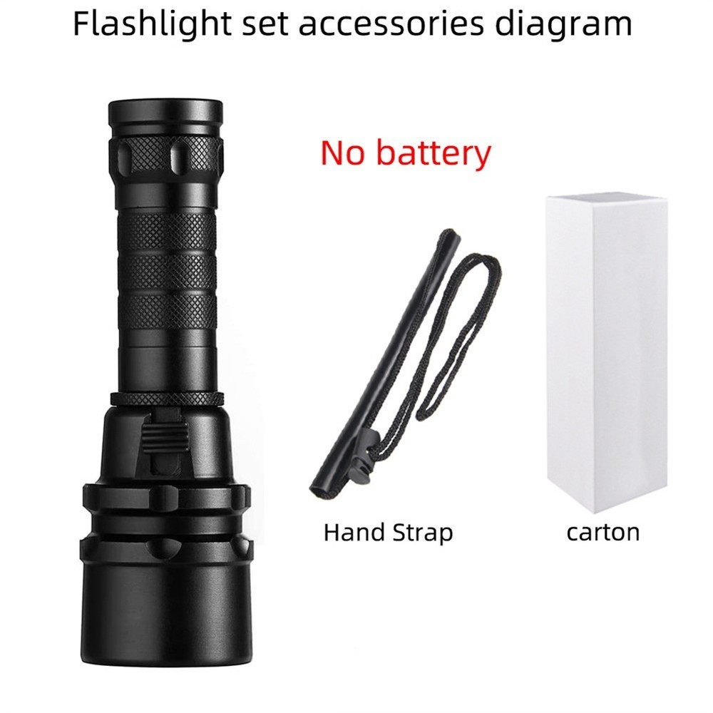 Diving Flashlight Torch L2 LED Light Waterproof 50M Deep Underwater Lamp ABS