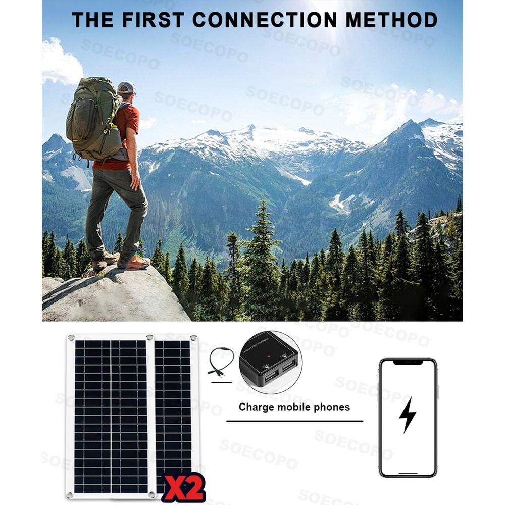 US 10000W Solar Kit | Includes Inverter, 2pcs 200W Solar Panels 100A Controller