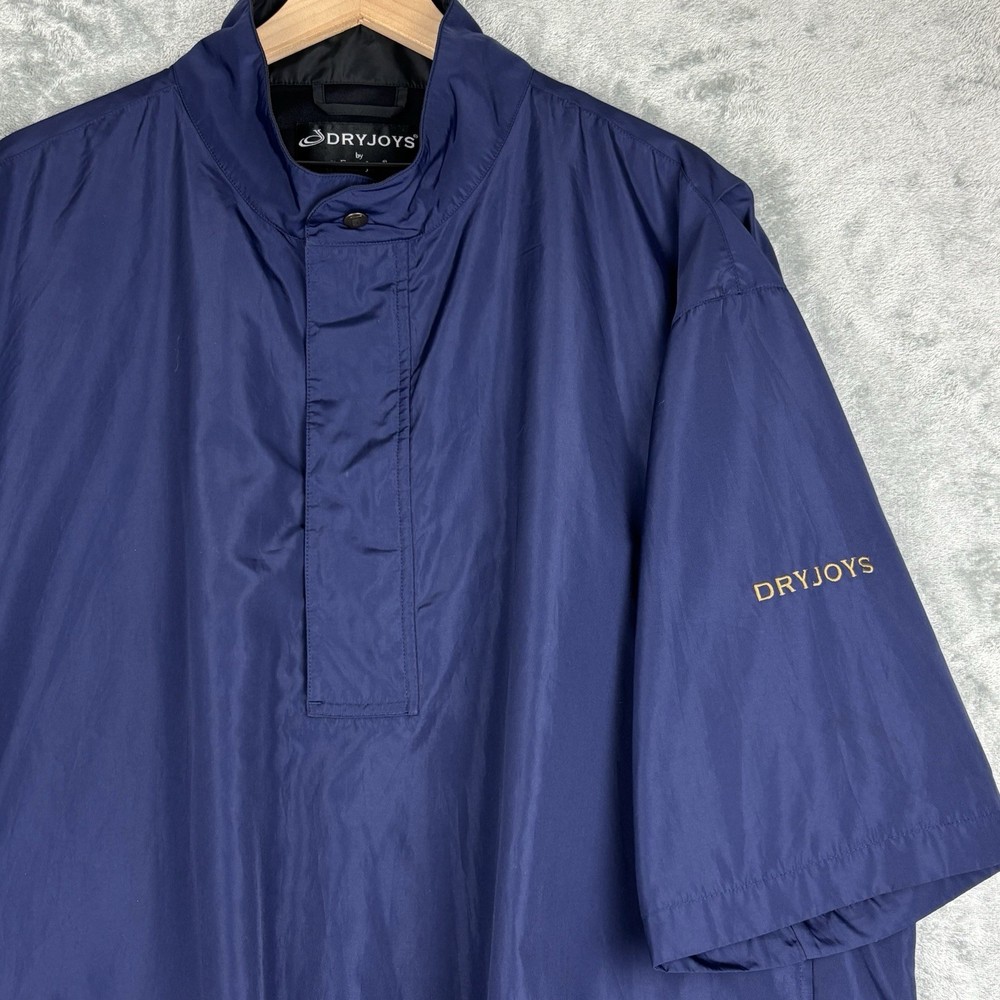 FootJoy DryJoys Jacket Men XL Blue Golf Pullover 1/2 Zip Windbreaker Performance