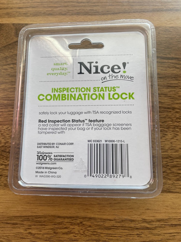 Nice! On the moveTSA 3-Dial combination Lock