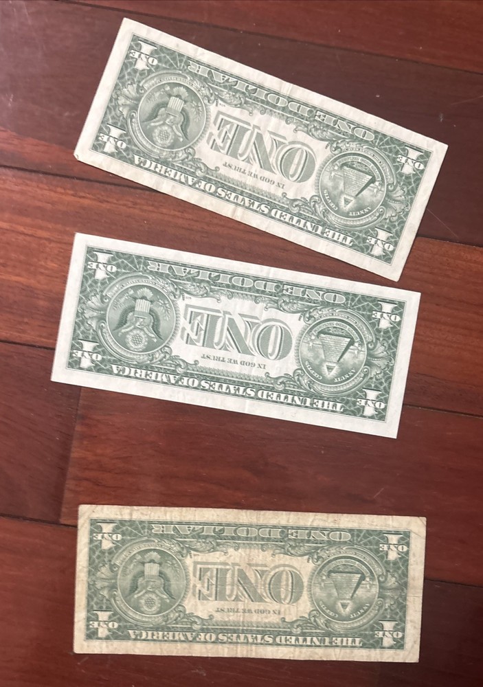 6 X Silver Certificate Dollar Bills $1 Dollar 1957