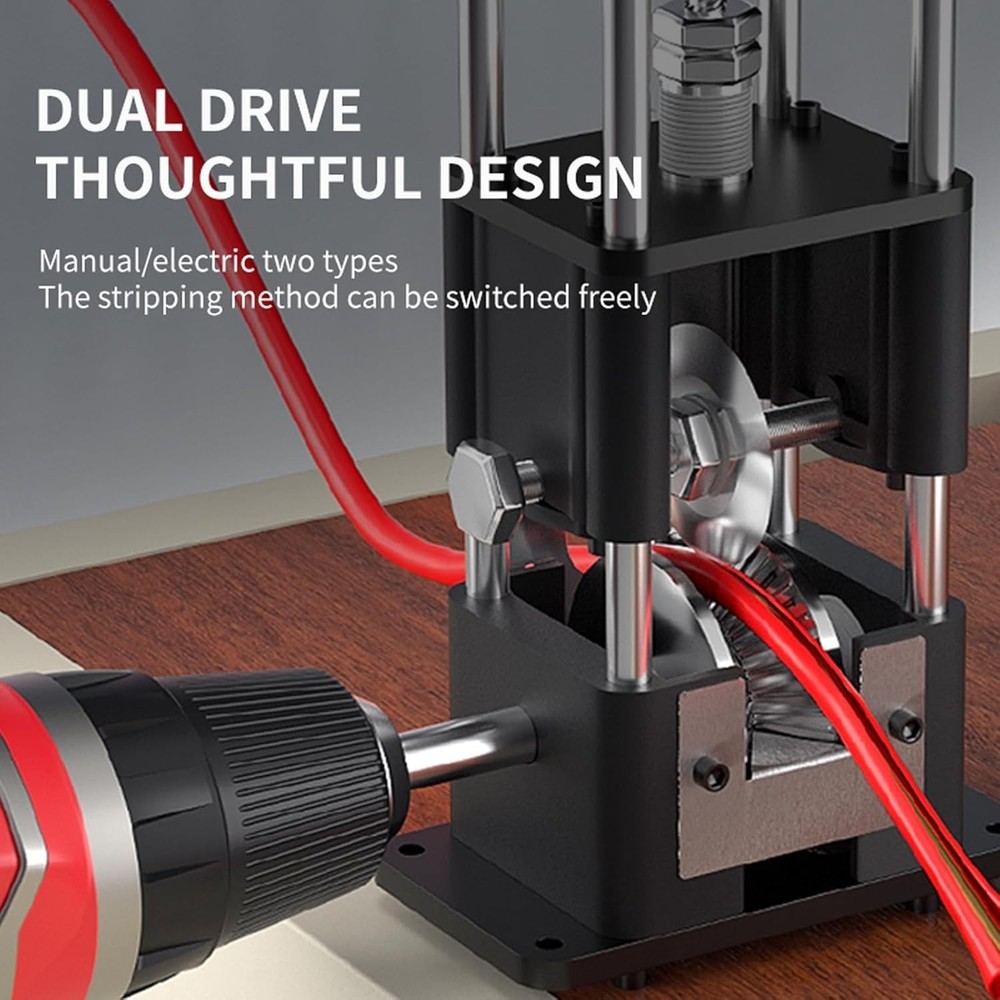 Copper Wire Stripping Machine, Adjustable 0.04” to 1”, Includes 2 Replaceable...