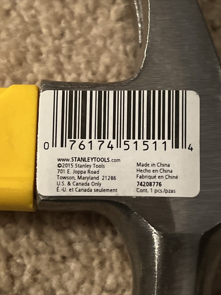 Stanley STHT51511 16 oz Rip Claw Hammer