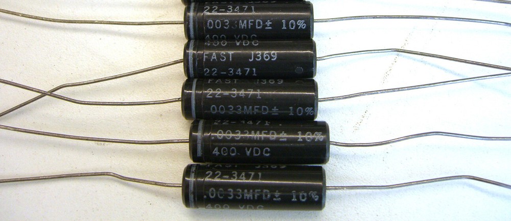 10 NOS John E. Fast Capacitors .0033 MFD @ 400VDC