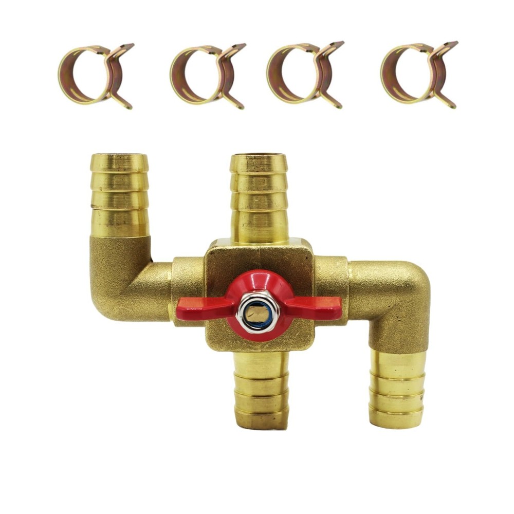 Heater Core Bypass Valve 4-Way Solid Brass Automobile Integrated Manual