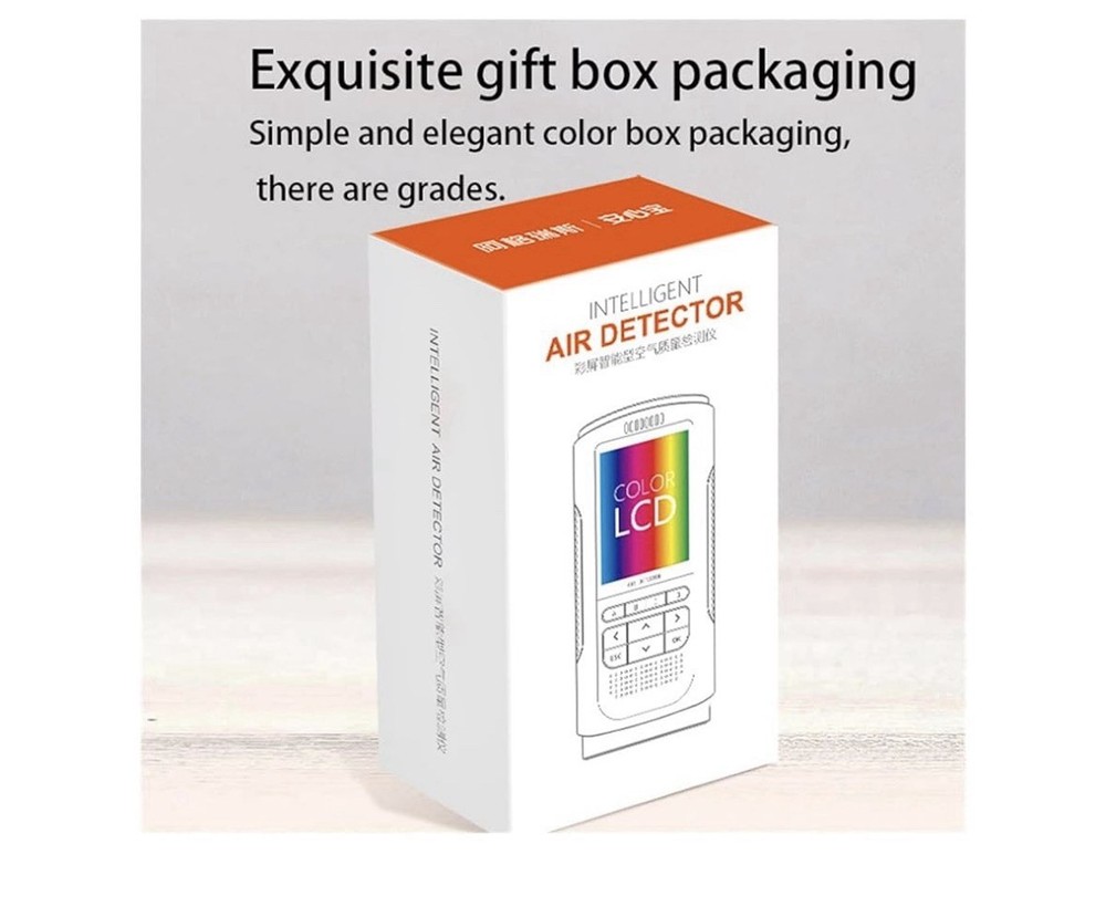 Gas Detector, Portable Formaldehyde Meter Digital Humidity Sensor Dust