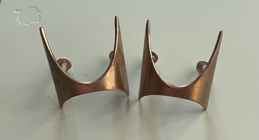 Original Broyhill Brasilia Vintage Authentic MCM 2 Drawer Pull 13285 Solid Brass