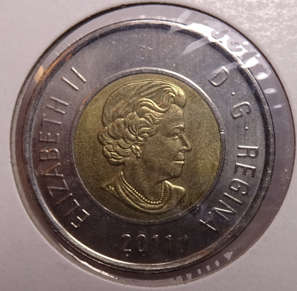 2011 Canada $2 coin, boreal forest, Toonie